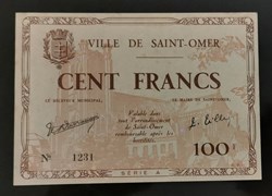 100 francs ville de Saint-Omer