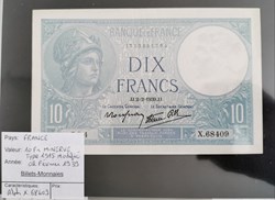 10 francs Minerve