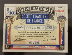 Billet de Loterie Nationale