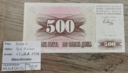 BOSNIE - 500 Dinars