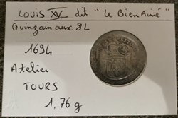 Louis XV - Quinzain aux 8L - 1694