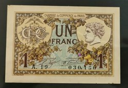 1 francs Chambre de Commerce de Paris