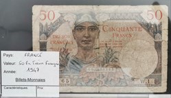 50 francs Trésor Français