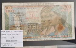 10 NF sur 500 francs La Réunion