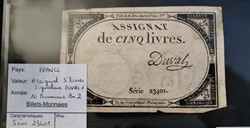 Assignat 5 livres série 23401