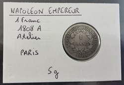NAPOLEON EMPEREUR 1 franc 1808 A