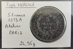 HERCULE 5 francs 1873 A