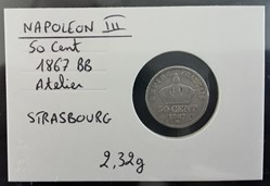 NAPOLEON III 50 centimes 1867 BB (2)