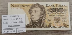 POLOGNE 500 Zlotys