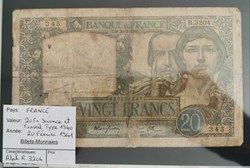 20 francs Sciences et Travail