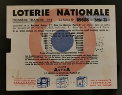 Billet de Loterie Nationale