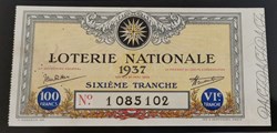 Billet de Loterie Nationale