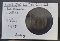LOUIS XIV - 30 deniers - 1711
