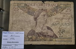 25 francs MARTINIQUE 1934