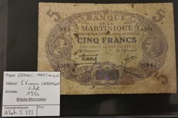 5 francs CABASSON violet MARTINIQUE