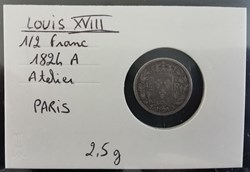 LOUIS XVIII 1-2 franc 1824 A