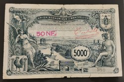5000 francs Union économique de Montpellier
