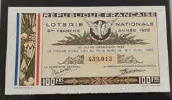 Billet de Loterie Nationale