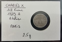 CHARLES X 1-2 franc 1829 A