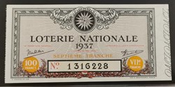 Billet de Loterie Nationale