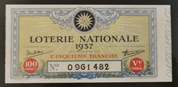 Billet de Loterie Nationale