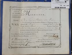 1828 livres Traite Colonies Isle de France 26-10-1796