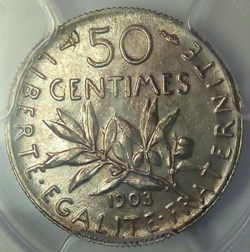 50 centimes 1903 MS64