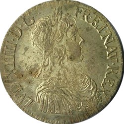 Écu 1649 H à la mèche longue