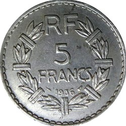 5 francs 1936