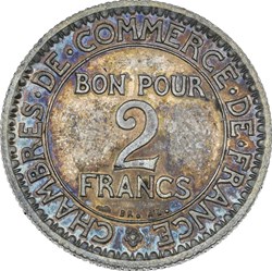 2 francs 1920 essai argent à 680/1000 (inédit)