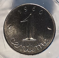 1 centime 1960 pré-série