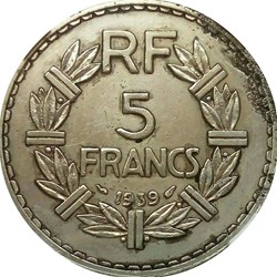5 francs 1939