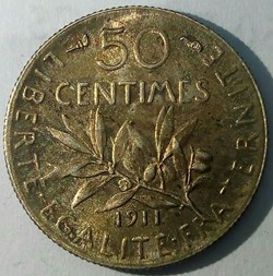 50 centimes 1911 MS64