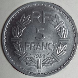 5 francs 1948 B ouvert