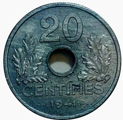 20 centimes 1941 essai