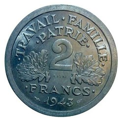 2 francs 1943 essai