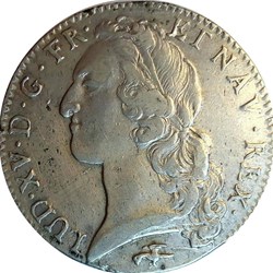 Écu 1770 D au bandeau, variété "gros buste et nez busqué"