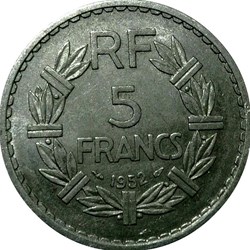 5 francs 1952