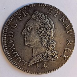 Écu 1774 A à la vieille tête