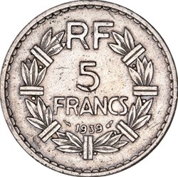 5 francs 1939