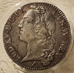 1/2 écu 1758 W au bandeau
