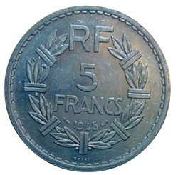 5 francs 1945 essai