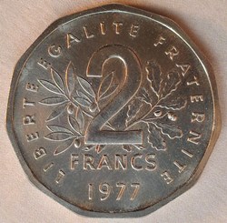 2 francs Semeuse 1977 pré-série type 2