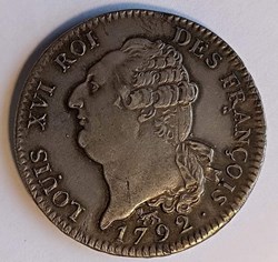 Écu 1792 A au génie AU58