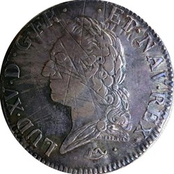 Écu 1774 N à la vieille tête