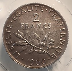 2 francs 1900 flan mat