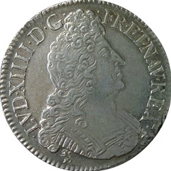 Écu 1705 (9) flan neuf aux 4 L deuxième type