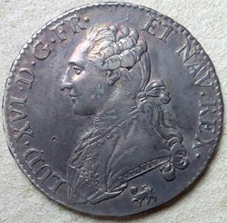 1/2 écu 1791 •A aux branches d'olivier