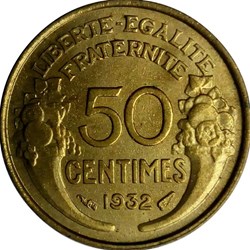 50 centimes 1932 ouvert sans raison