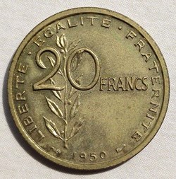 20 francs 1950 Guzman pré-serie concours
